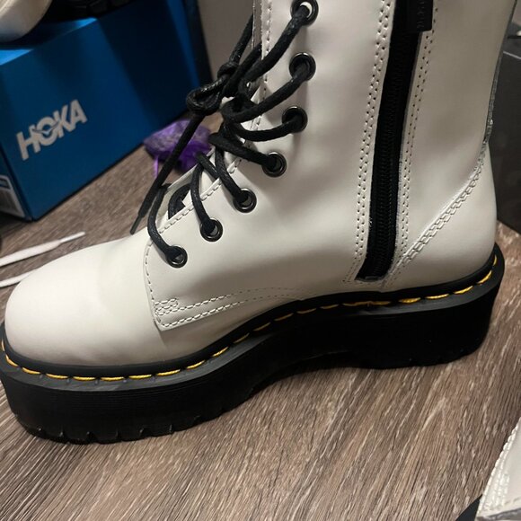 Dr. Martens White Lace Up Boots - Picture 5 of 8